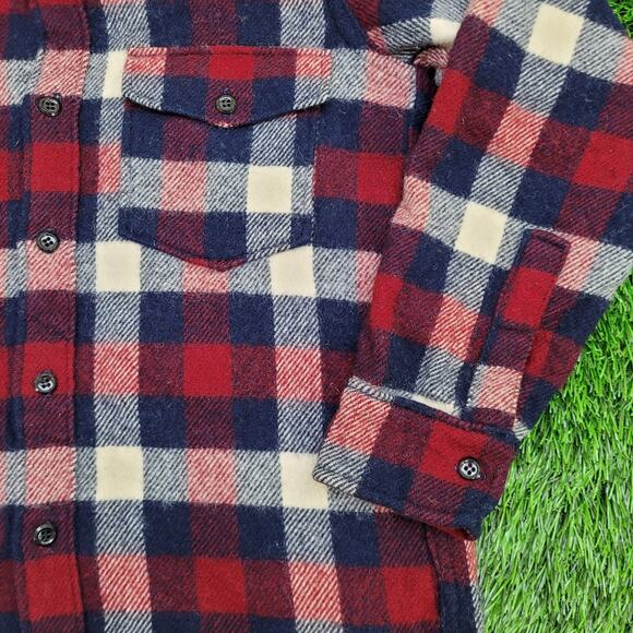 Vintage 80s Woolrich Wool Flannel Shirt Medium 20x28 Plaid - Picture 11 of 11